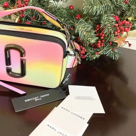 Mⓐ:rc Jac0b Rainbow Snapshot Pink Crossbody Camera Bag - Picture 3 of 8